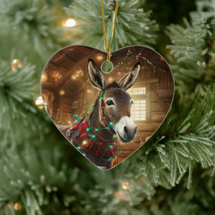 Ornamento de la familia del burro bebé, regalos de