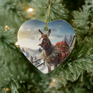 Ornamento de la familia del burro bebé, regalos de