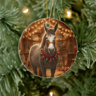 Ornamento de la familia del burro bebé, regalos de