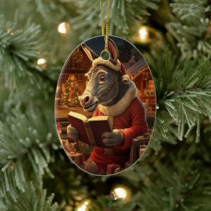 Ornamento de la familia del burro bebé, regalos de