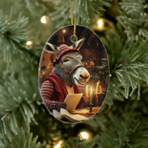 Ornamento de la familia del burro bebé, regalos de