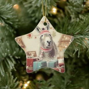 Ornamento de la familia del burro bebé, regalos de