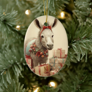 Ornamento de la familia del burro bebé, regalos de