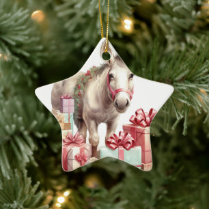 Ornamento de la familia del burro bebé, regalos de