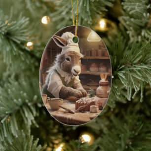 Ornamento de la familia del burro bebé, regalos de