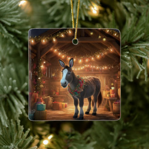 Ornamento de la familia del burro bebé, regalos de