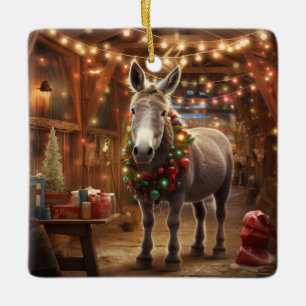 Ornamento de la familia del burro bebé, regalos de