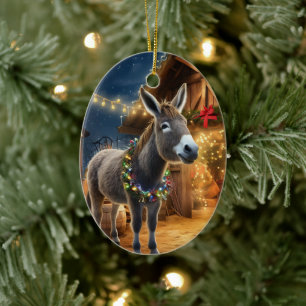 Ornamento de la familia del burro bebé, regalos de