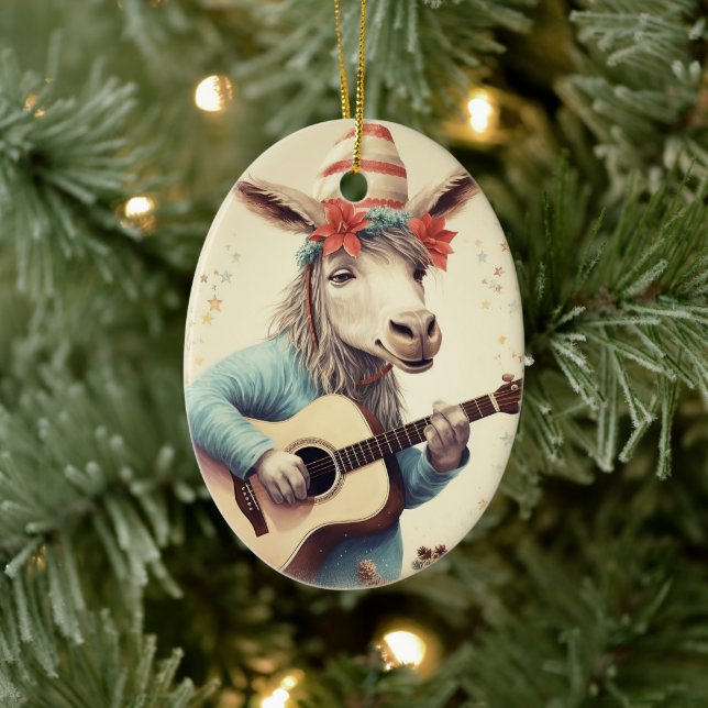 Ornamento de la familia del burro bebé, regalos de (Árbol)