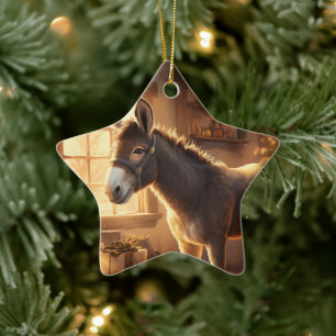 Ornamento de la familia del burro bebé, regalos de