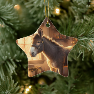 Ornamento de la familia del burro bebé, regalos de