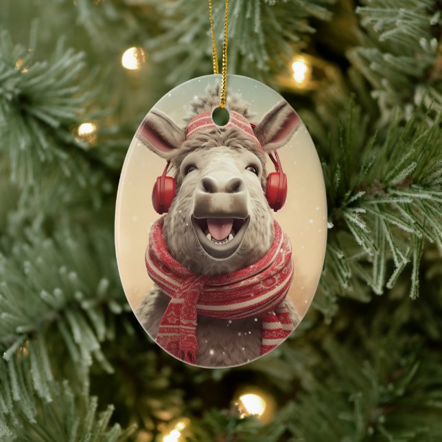 Ornamento de la familia del burro bebé, regalos de (Árbol)