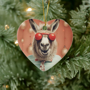 Ornamento de la familia del burro bebé, regalos de