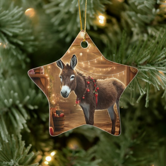 Ornamento de la familia del burro bebé, regalos de (Árbol)