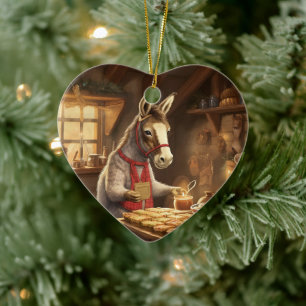 Ornamento de la familia del burro bebé, regalos de