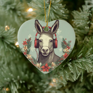 Ornamento de la familia del burro bebé, regalos de