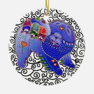 ORNAMENTO DE LA FAMILIA DEL PERRO CHINO DE BINDI