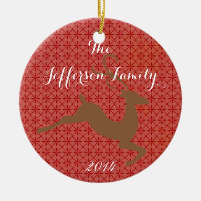Ornamento de la familia Rein Deer de Navidades Per (Frente)
