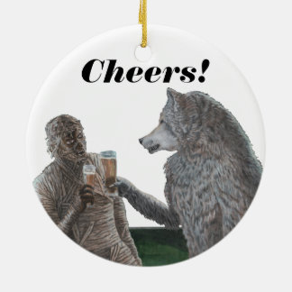 Ornamento de la fantasía de la cerveza mami y were