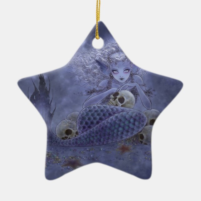 Ornamento de la fantasía - sirena oscura (Frente)