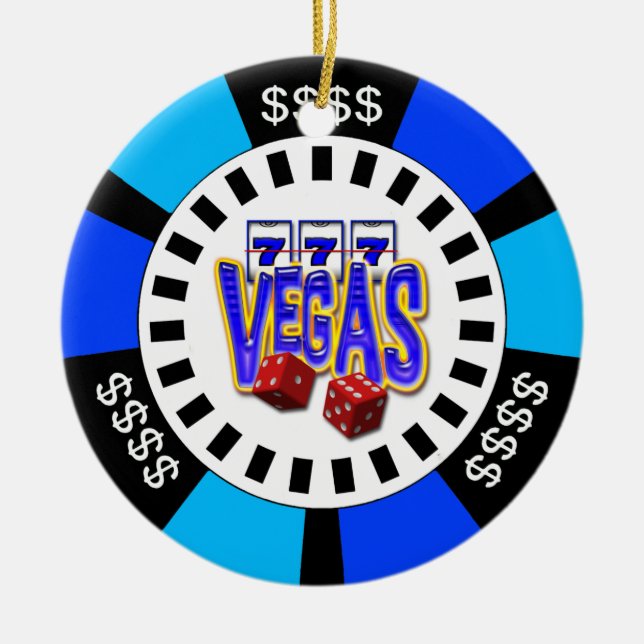 ORNAMENTO DE LA FICHA DE PÓKER DE VEGAS (Frente)