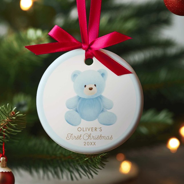 Ornamento de la foto de Bear Boy First Christmas (Subido por el creador)