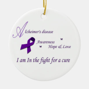Ornamento de la foto de la conciencia de Alzheimer