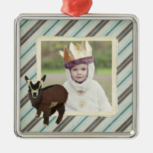 Ornamento de la foto de las rayas de Cabrito