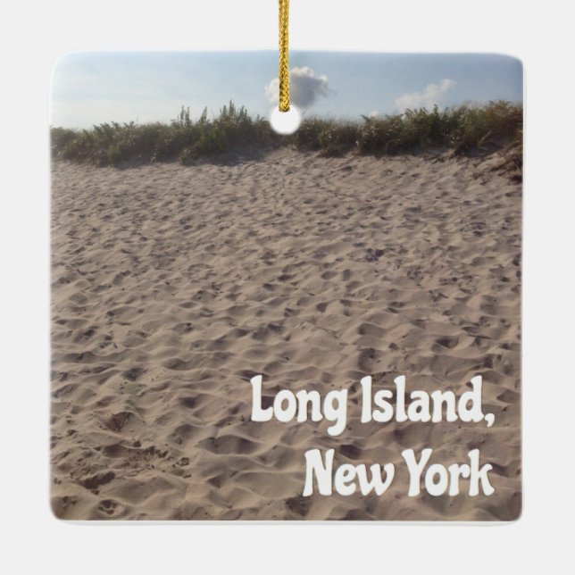 Ornamento de la foto de Long Island (Reverso)