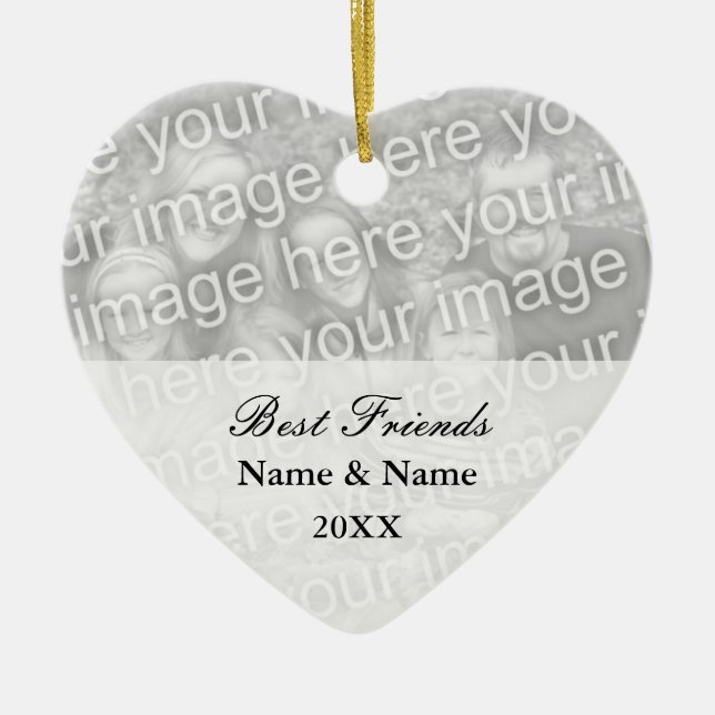 Ornamento de la foto de los mejores amigos para (Frente)