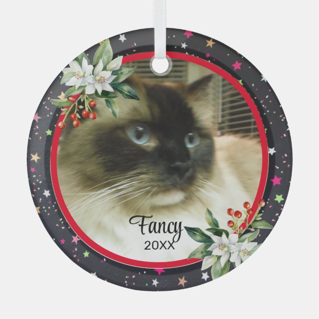 Ornamento de la foto de los Navidades Personalizad (Anverso)