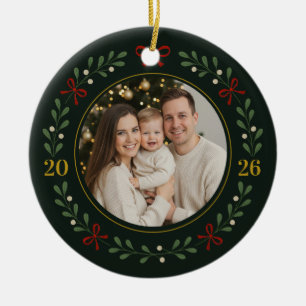 Ornamento de la foto de Mistletoe Wreath - Ronda v