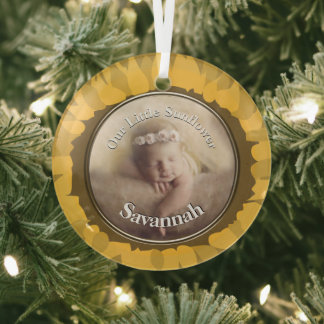 Ornamento de la foto del bebé de nuestro pequeño g