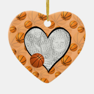 Ornamento de la foto del corazón del navidad del