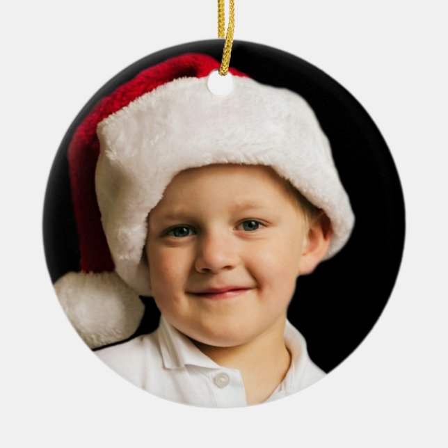 Ornamento de la foto del día de fiesta (Frente)