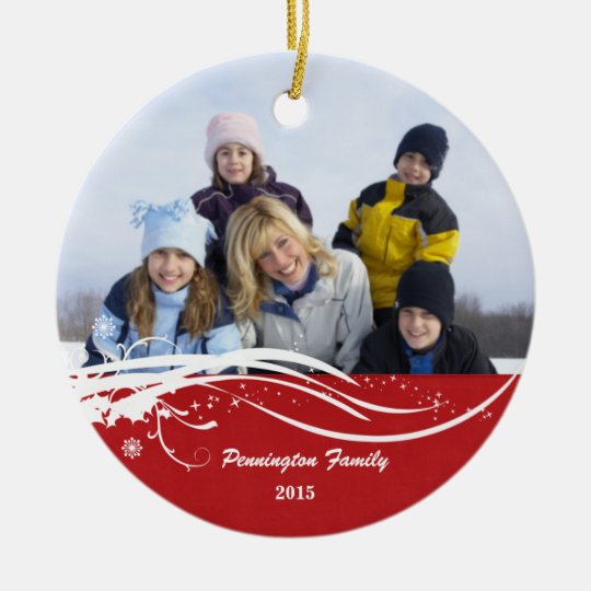 Ornamento de la foto del día de fiesta del navidad