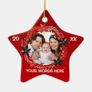 Ornamento de la foto del navidad del bebé