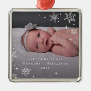 Ornamento de la foto del Personalizado escarcha