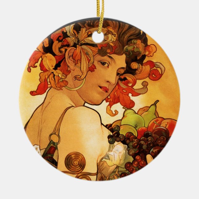Ornamento de la fruta de Alfonso Mucha (Frente)