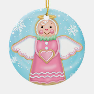 Ornamento de la galleta del ángel del día de