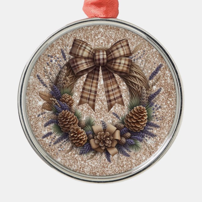 Ornamento de la guirnalda de la pinecona (Frente)