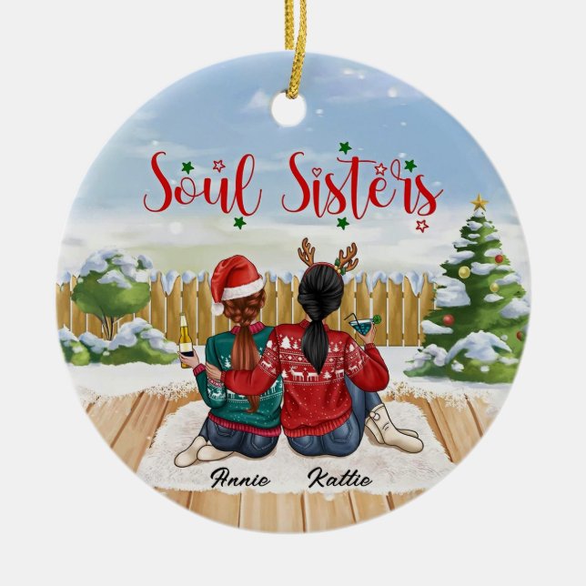 Ornamento de la hermana Soul de los navidades (Frente)