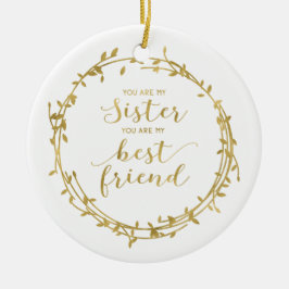 Ornamento de la hermana y del mejor amigo