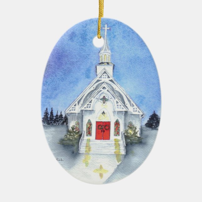 Ornamento de la iglesia del invierno (Frente)