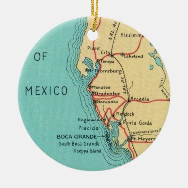 Ornamento de la isla Boca Grande Useppa (Frente)