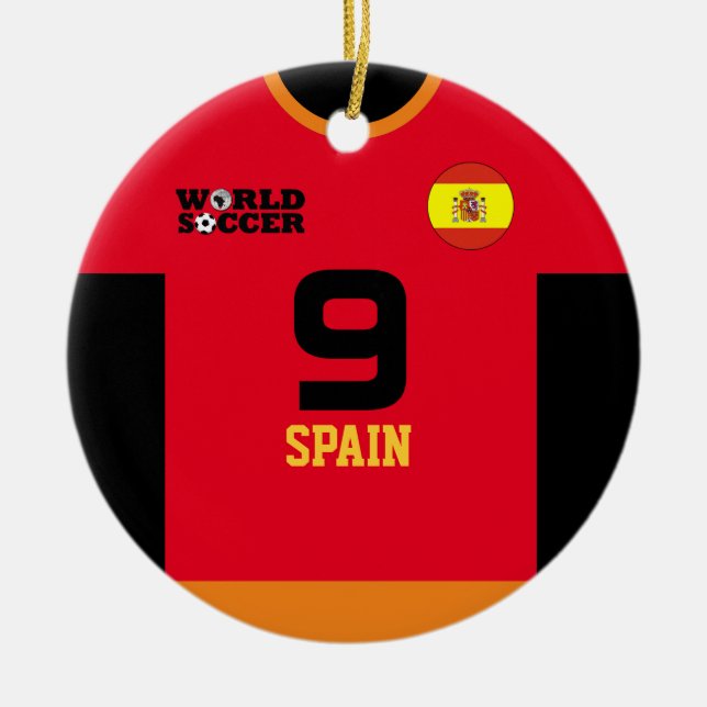 Ornamento de la Jersey Mundial de Fútbol de España (Frente)
