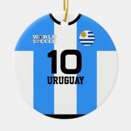 Ornamento de la Jersey Mundial del Fútbol en Urugu