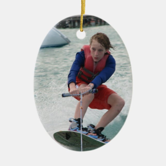 Ornamento de la juventud de Wakeboarding (Frente)