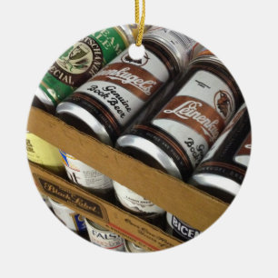 Ornamento de la lata de cerveza del vintage