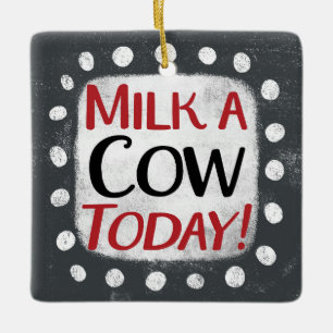 Ornamento De La Leche Una Vaca Hoy